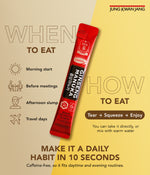 Ginseng Manuka with usage instructions on a beige and yellow background