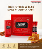 Ginseng manuka product with honeycomb and ginseng sticks